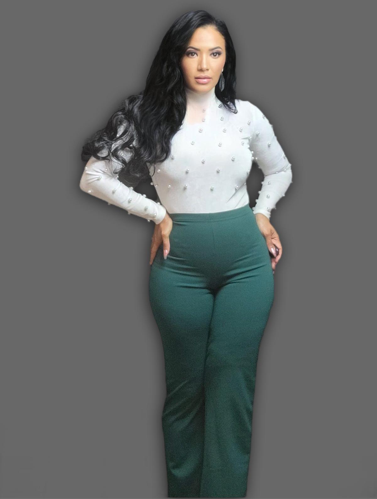Velvet Off White Pearl Bodysuit