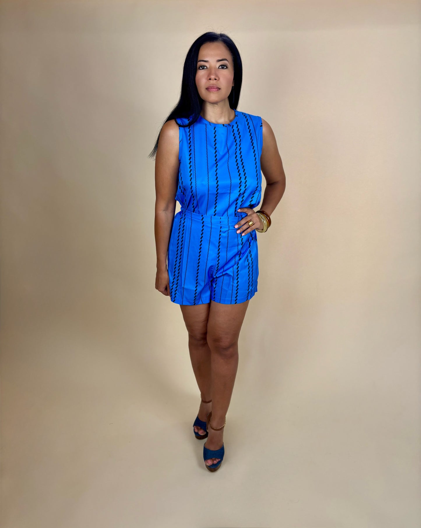 Essential Summer Striped Short Set