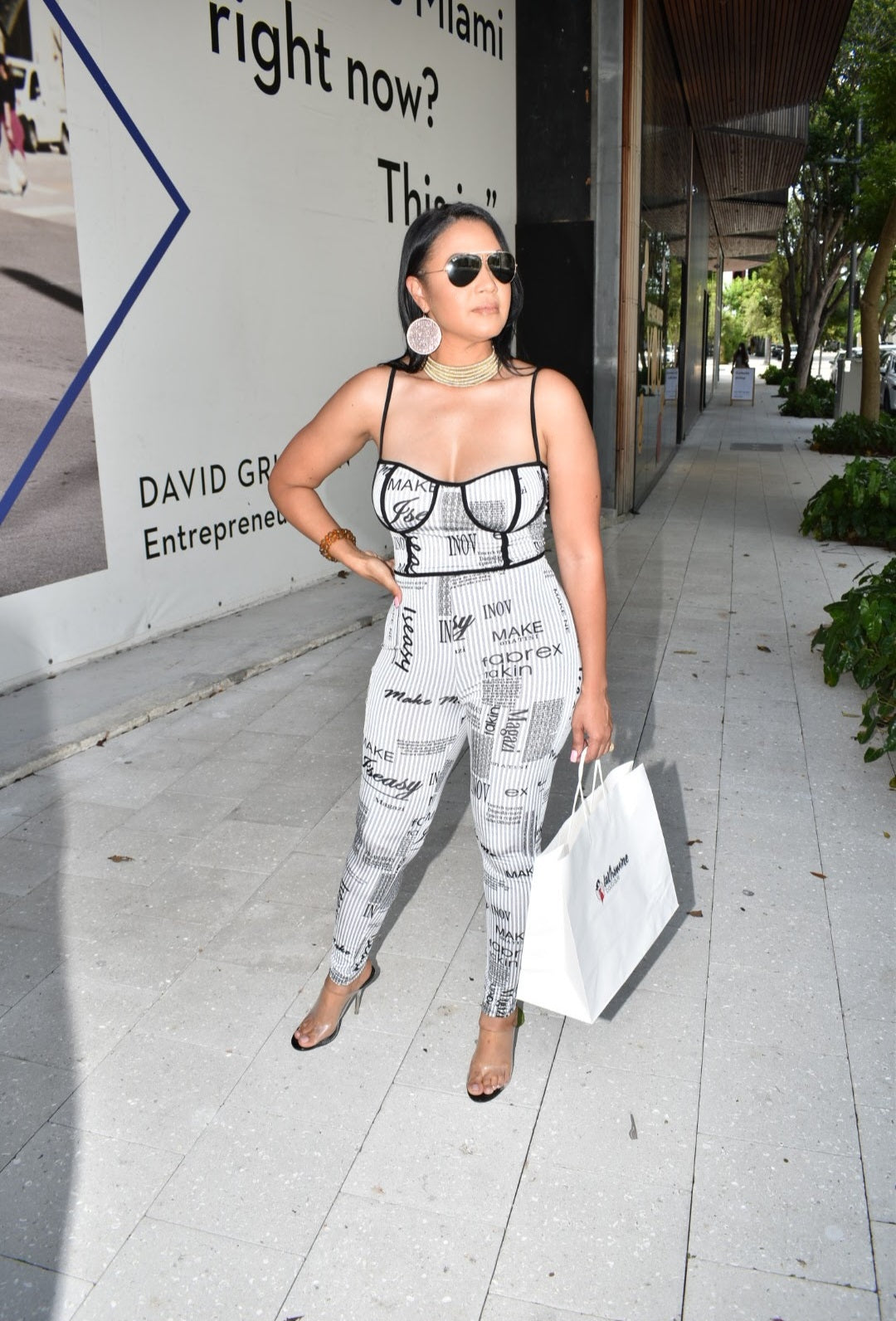 Newspaper Sexy Jumpsuit