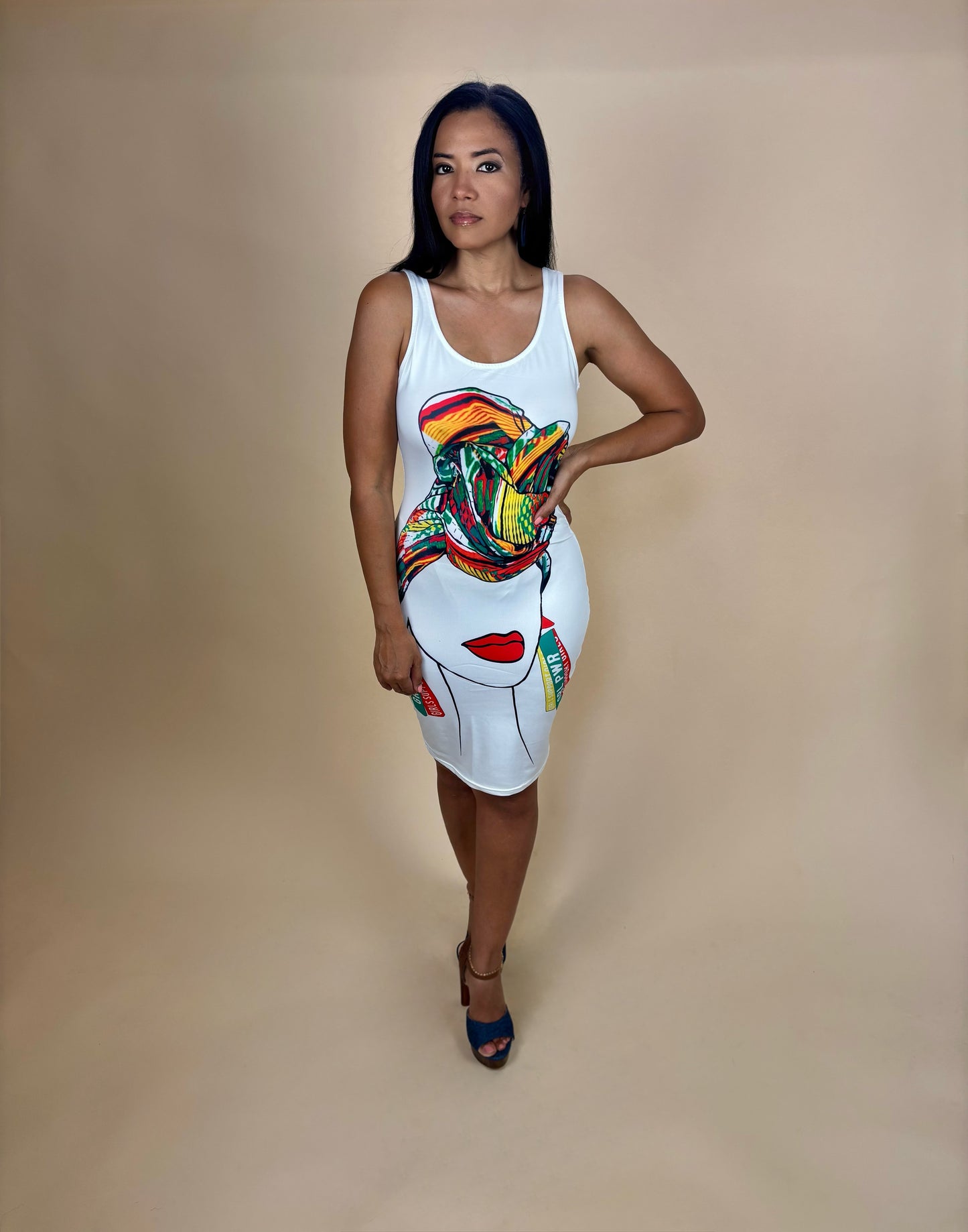 Aliana Portrait Midi Dress