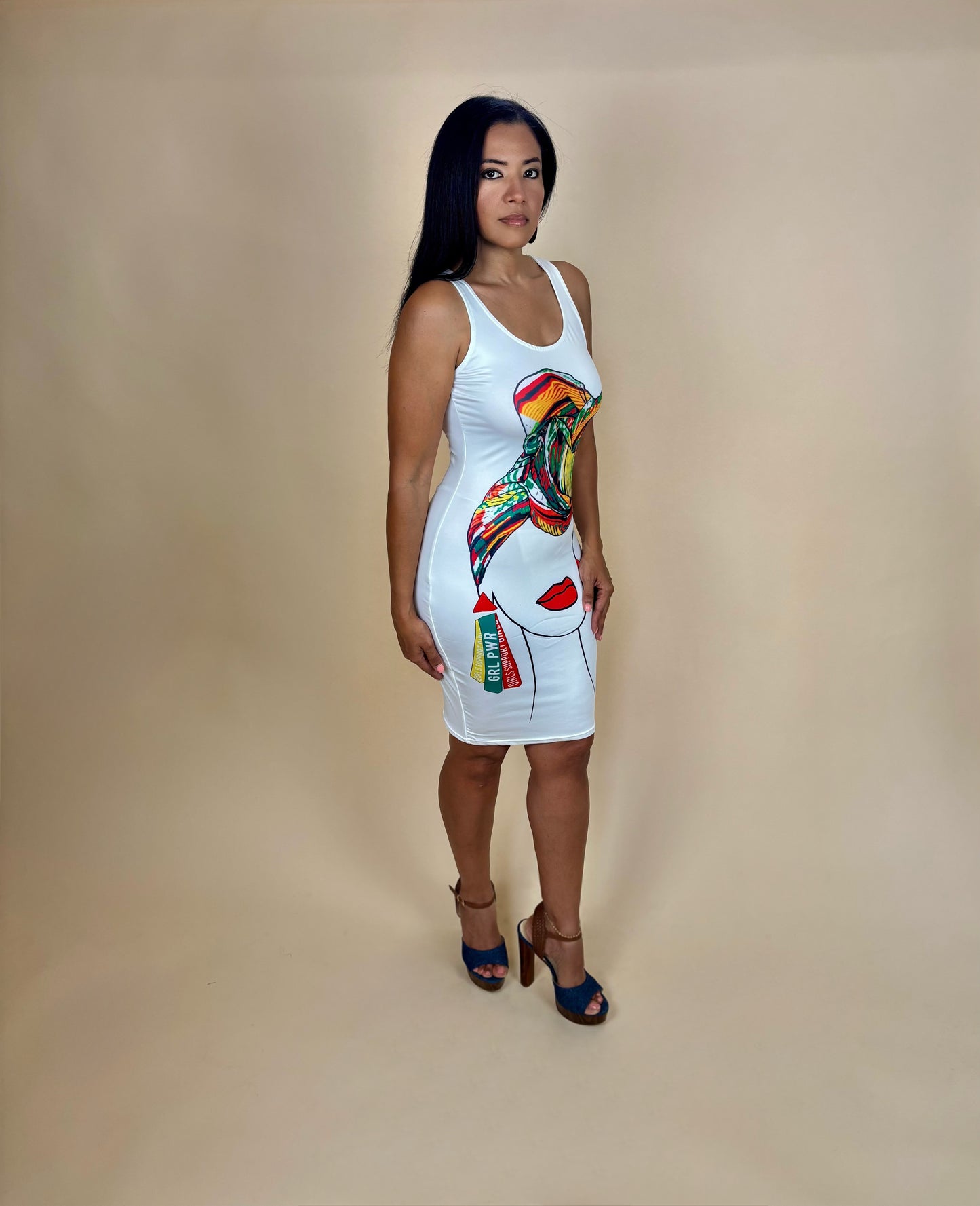 Aliana Portrait Midi Dress