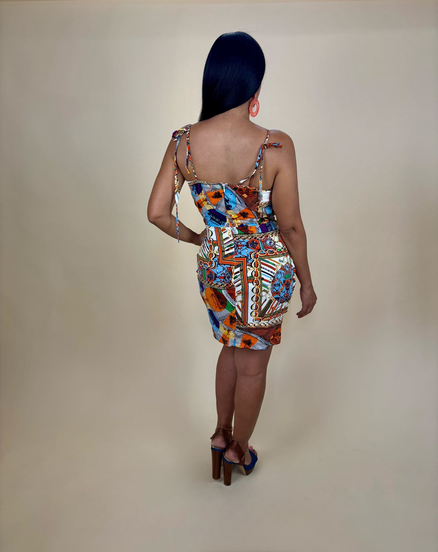 Tribal Wrap Mini Dress