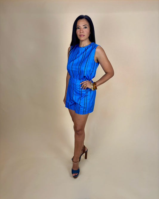 Essential Summer Striped Short Set