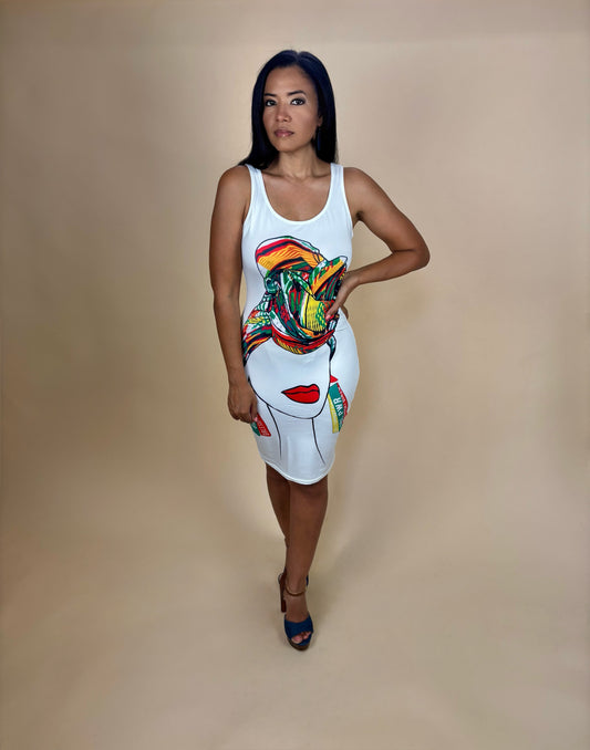 Aliana Portrait Midi Dress