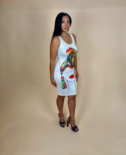 Aliana Portrait Midi Dress