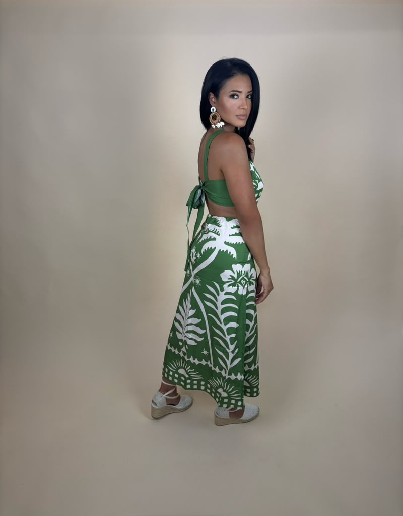 Katy Casual Printed Cami Skirt Set