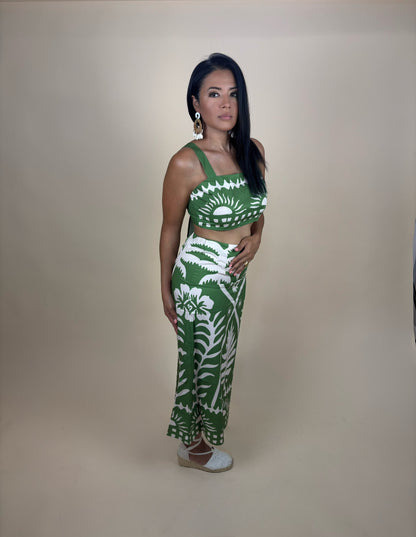 Katy Casual Printed Cami Skirt Set